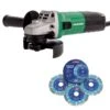 Hikoki HIKG12STX 115mm 4.5" Angle Grinder 600w Includes 3 Diamond Blades 240v -Hikoki Shop Img 1230568151